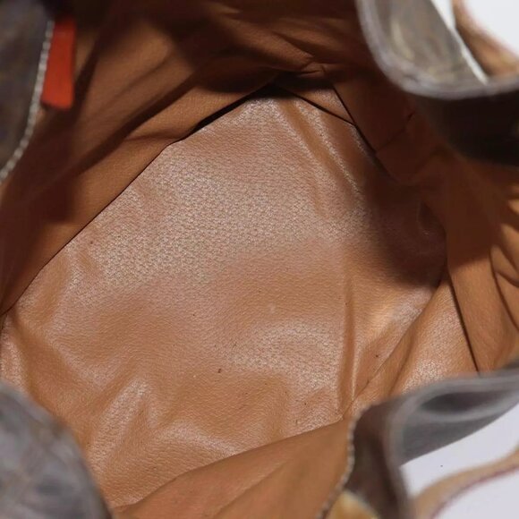 CELINE Macadam Canvas Shoulder Bag PVC Leather Brown - Picture 15 of 16